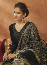 Winsome Looking Salwar Suit in Black